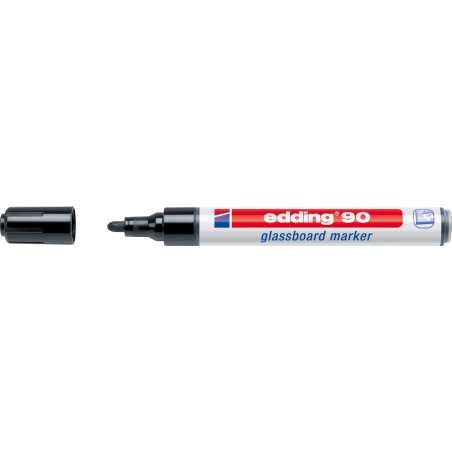 Marker za staklenu tablu E-90 2-3mm, zaobljeni Edding crna