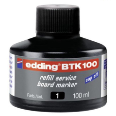 Refil za marker za belu tablu BTK 100, 100ml Edding crna