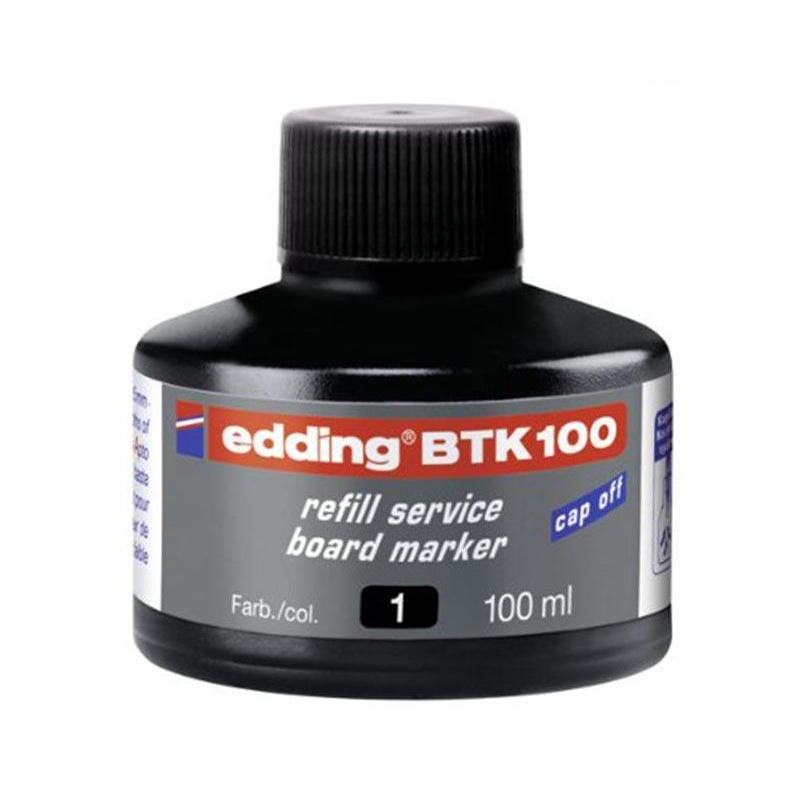 Refil za marker za belu tablu BTK 100, 100ml Edding crna