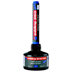 Refil za marker za belu tablu BTK 100, 100ml Edding plava