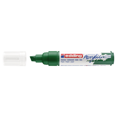 Akrilni marker E-5000 broad 5-10mm kosi vrh Edding zelena