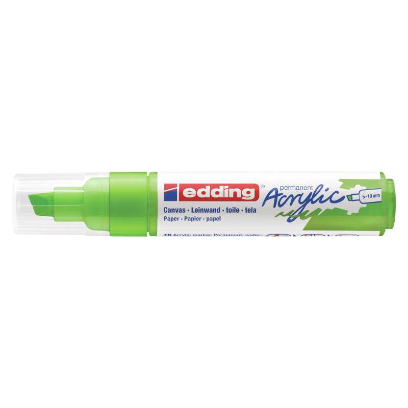 Akrilni marker E-5000 broad 5-10mm kosi vrh Edding limun zelena