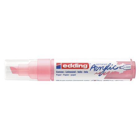 Akrilni marker E-5000 broad 5-10mm kosi vrh Edding nežno roze