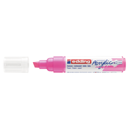 Akrilni marker E-5000 broad 5-10mm kosi vrh Edding neon roze
