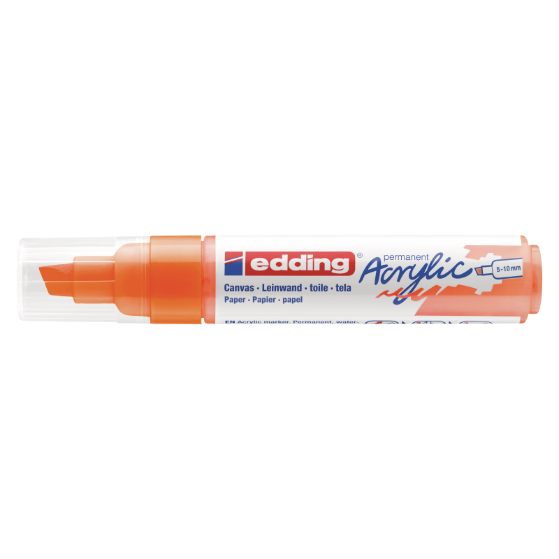 Akrilni marker E-5000 broad 5-10mm kosi vrh Edding neon narandžasta