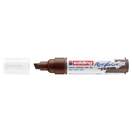 Akrilni marker E-5000 broad 5-10mm kosi vrh Edding tamno braon