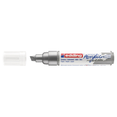 Akrilni marker E-5000 broad 5-10mm kosi vrh Edding srebrna