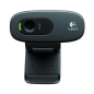 Logitech C270 HD Webcam, Black for Win 10