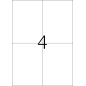 Etikete 105x148 A4/4 1/25 removable Herma