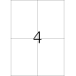 Etikete SIGNAL vodootporne, 105x148 A4 1/25 žuta Herma