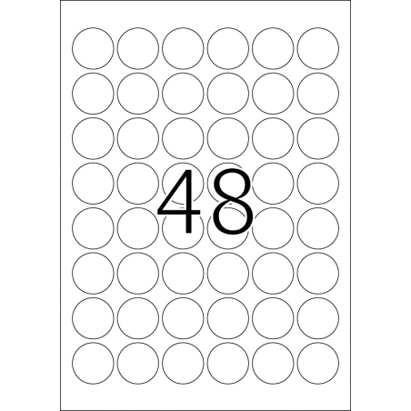 Etikete SIGNAL vodootporne, O30 A4 1/25 žuta Herma