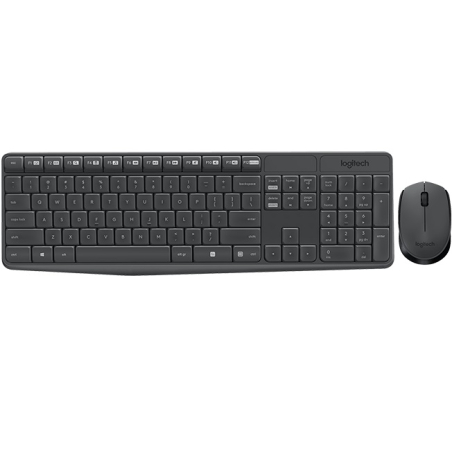 Logitech MK235 Wireless Desktop USB Gray US