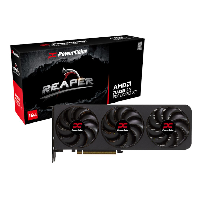 Graficka karta POWER COLOR RX 9070 XT 16G-A Reaper AMD/16GB/GDDR6/256bit/crna