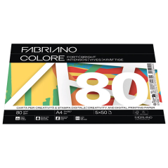 Papir Colore A4  80g pk250 Fabriano 19100809 jarka mešavina 5boja