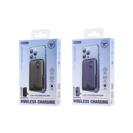 REMAX RPP-695-3 in 1 15W wireless charging power bank with foldable holder