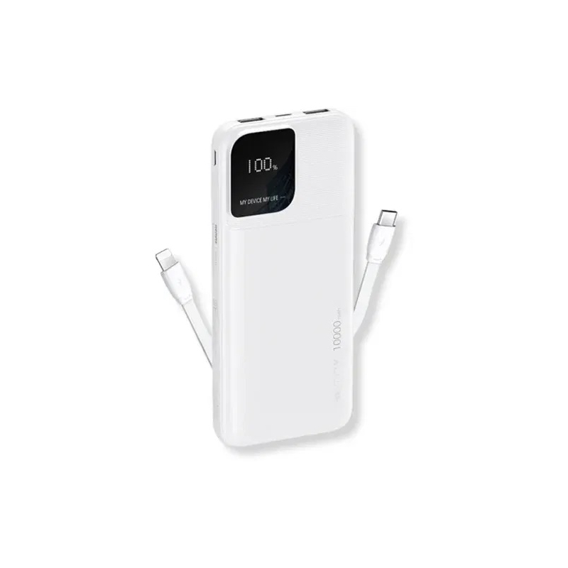 REMAX RPP-657 - 2.4A Cabled Fast Charging Power Bank 10000mAh(white)