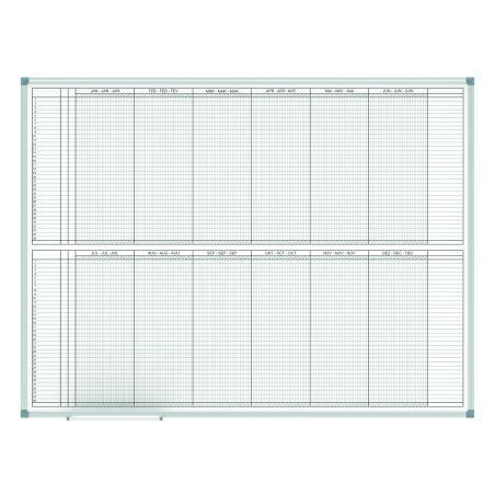 Godišnja planer tabla "MAULstandard", 90x120, 2x6 meseci MAUL