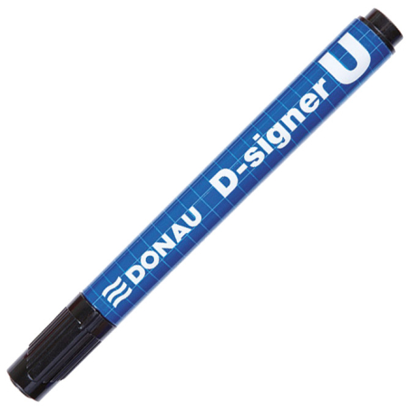 Marker permanentni 2-4mm okrugli vrh D-signer U Donau 7371001-01PL crni