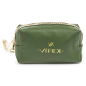 Neseser cetvrtasti sa zlatnim paspulom 0237, 18×7×10 cm Verde zelena
