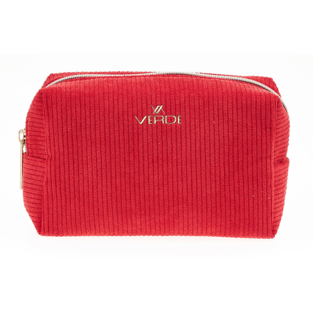 Neseser pravougaoni somotski 0288, 17×8×12 cm Verde crvena