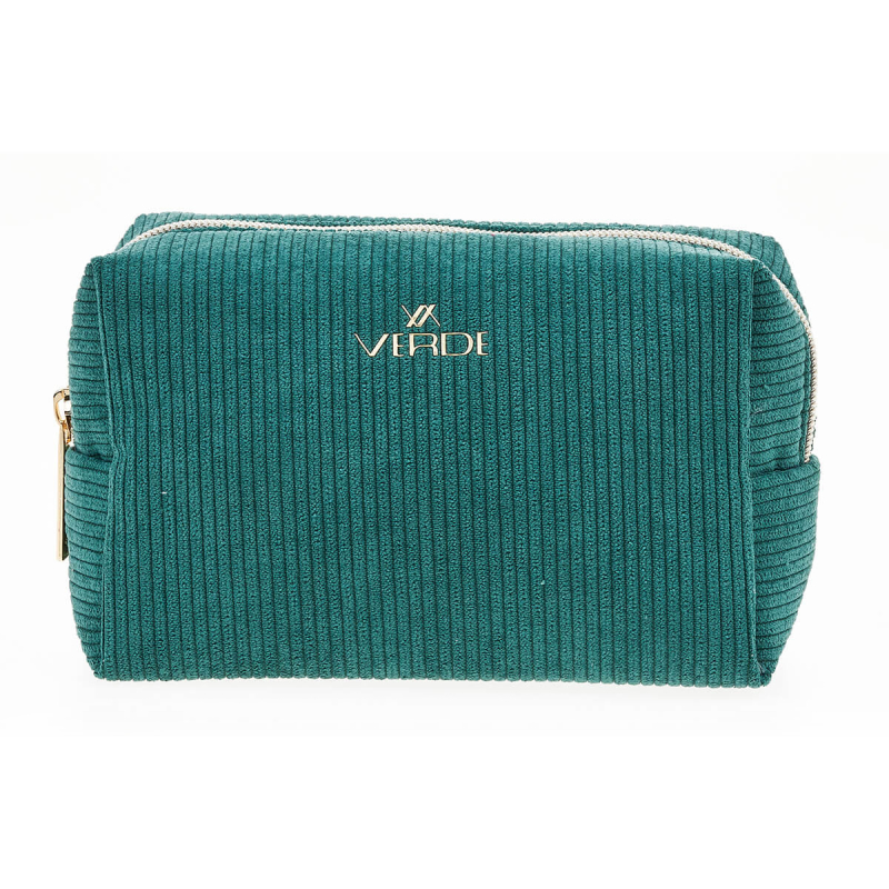 Neseser pravougaoni somotski 0288, 17×8×12 cm Verde zelena