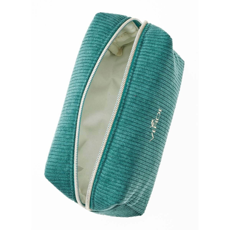 Neseser pravougaoni somotski 0288, 17×8×12 cm Verde zelena