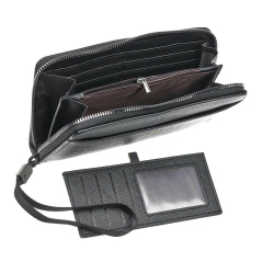 Novčanik ženski sa futrolom za vizit karte 0235, 19.5×3.5×10.5 cm Verde crna