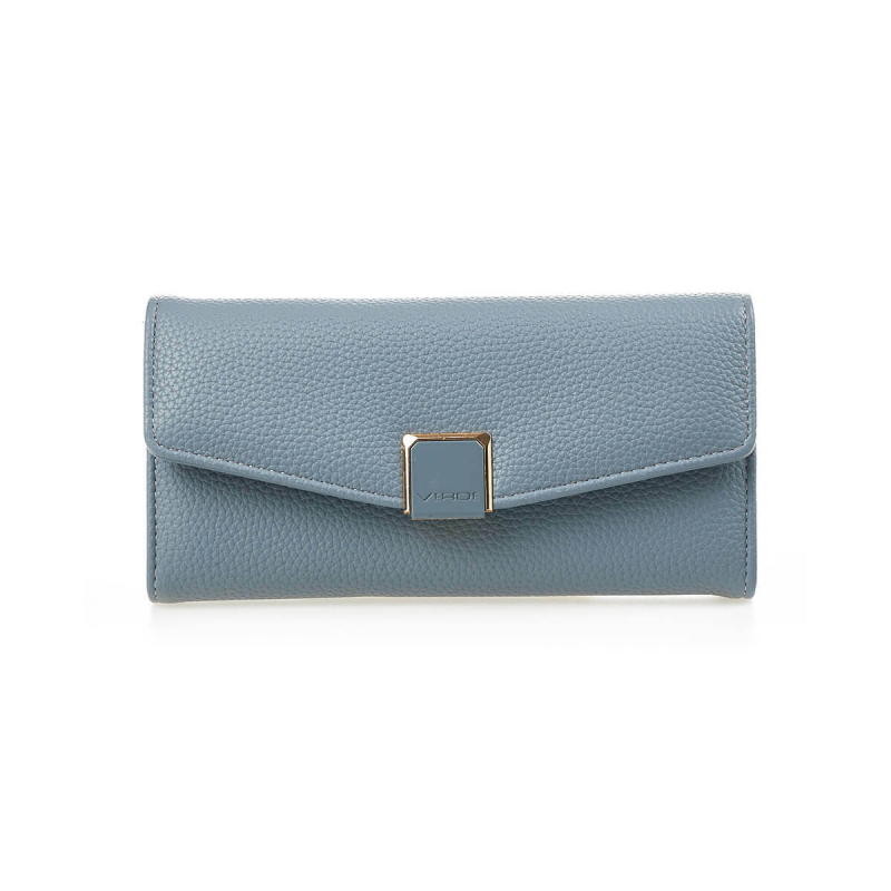 Novčanik ženski veci sa elegantnom kopcom 1432, 20×4×10 cm Verde svetlo plava