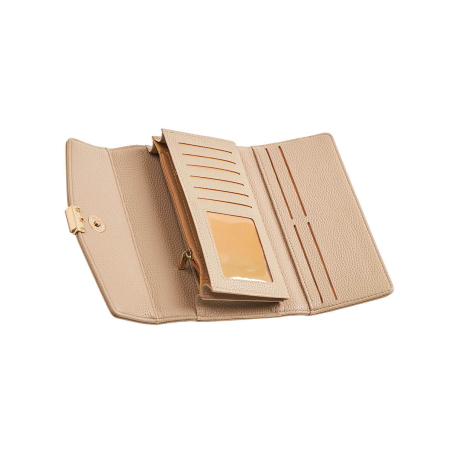 Novčanik ženski veci sa elegantnom kopcom 1432, 20×4×10 cm Verde krem