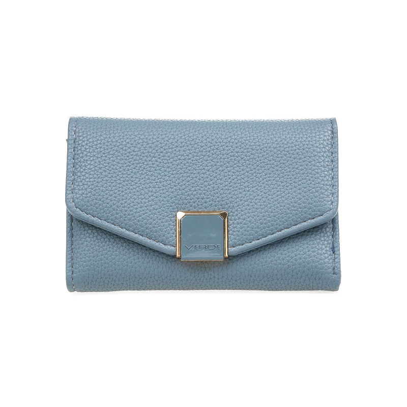 Novčanik ženski manji sa elegantnom kopcom 1433, 15×3×10.5 cm Verde svetlo plava