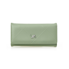 Novčanik ženski pravougaoni sa štepom 1441, 19×3.5×10 cm Verde pastelno zelena
