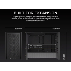 Kucište CORSAIR FRAME 4000D RS Mid-Tower/ATX/kaljeno staklo/bez napajanja/crna