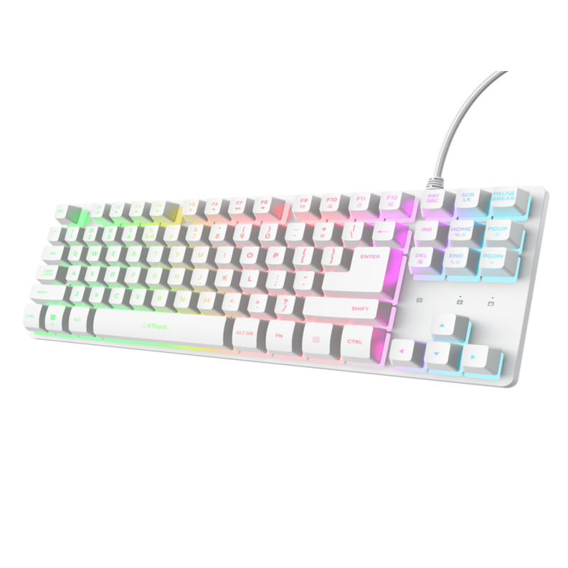Tastatura TRUST GXT833 THADO žicna/RGB/TKL/gaming/bela