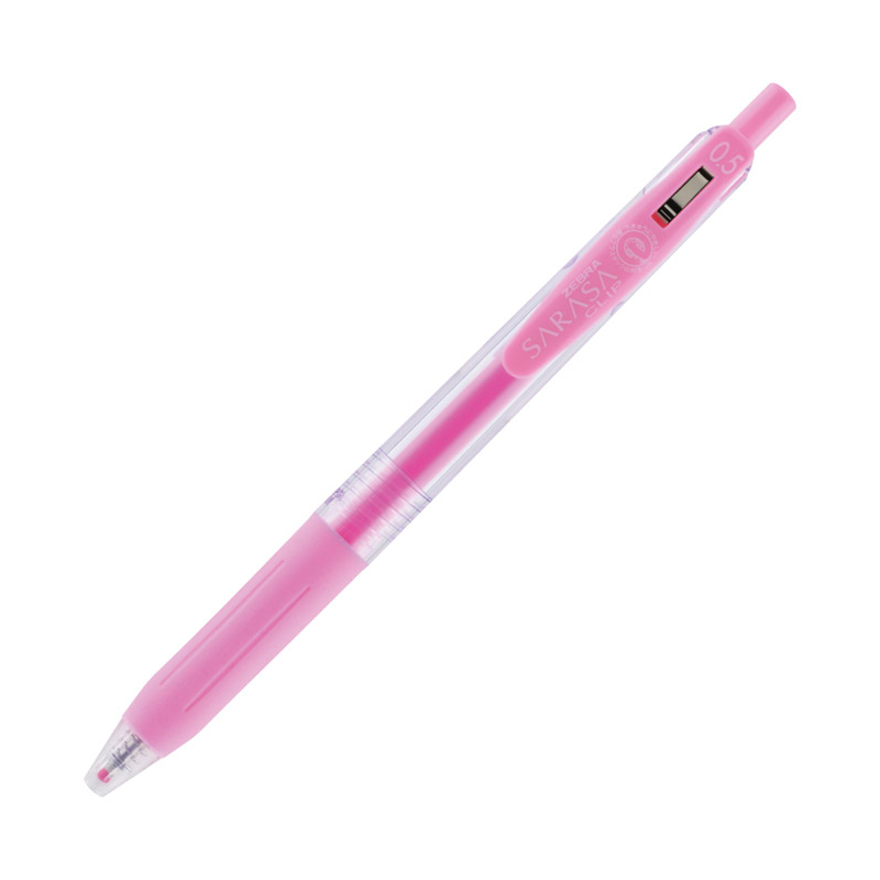Roler gel 0,5mm sa gumenim gripom (uloĹľak pastelno roze) Sarasa Clip Milk Zebra 35047 pastelno roze