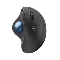 Logitech Ergo M575s Wireless Trackball Mouse, Graphite Blue Ball