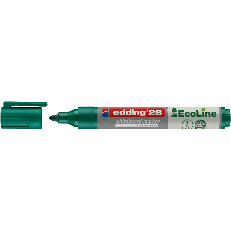 Marker za belu tablu E-28 1,5-3mm EcoLine, zaobljeni Edding zelena