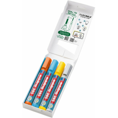 Flipchart "effect" marker E-385 1-5mm, kosi vrh, set 1/4 Edding sortirano