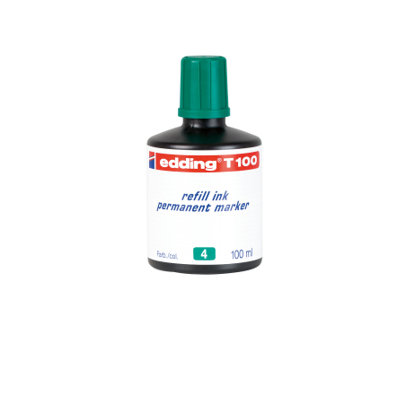 Permanent mastilo Edding T-100, 100ml Edding zelena