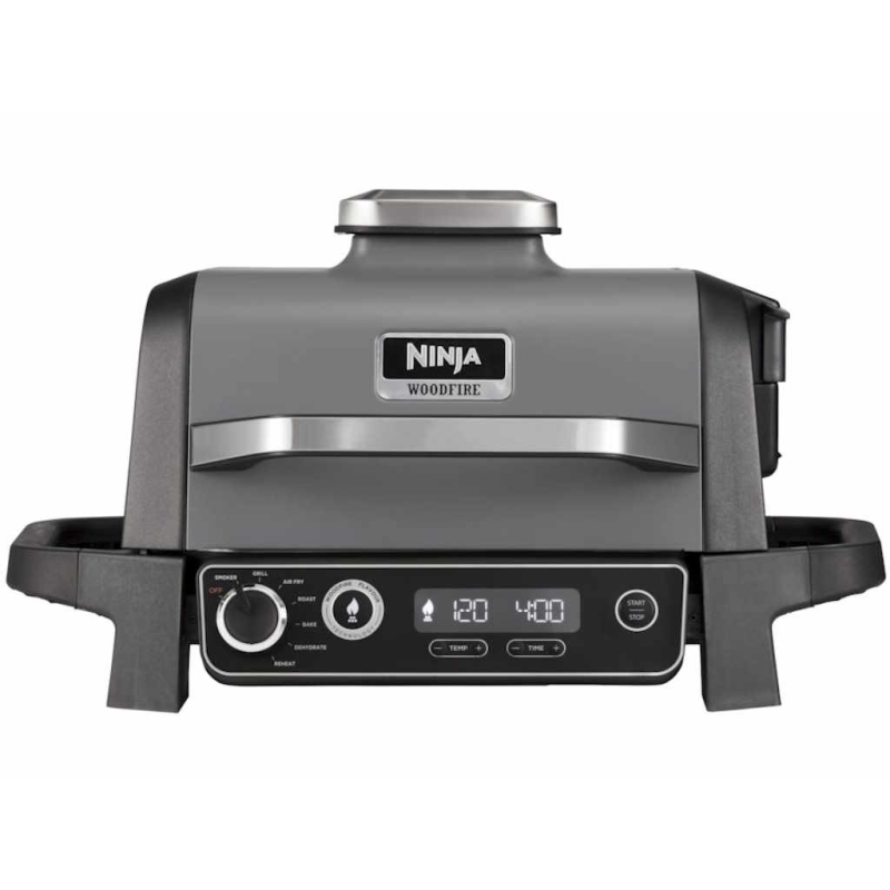 Gril NINJA OG701EU Woodfire Electric Outdoor BBQ Grill & Smoker/2400W/crna