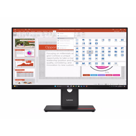 Monitor LENOVO ThinkVision T27-40 27"/1920x1080/IPS/120Hz/4ms/4xUSB,1xUSB C/Swivel,Pivot,Height/crna
