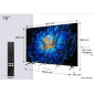 Televizor TCL 75C6KS/QLED MiniLED/75"/4K UHD/60Hz/Google TV/crna