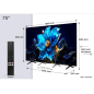 Televizor TCL 75P7K/QLED/75"/4K UHD/60Hz/Google TV/crna