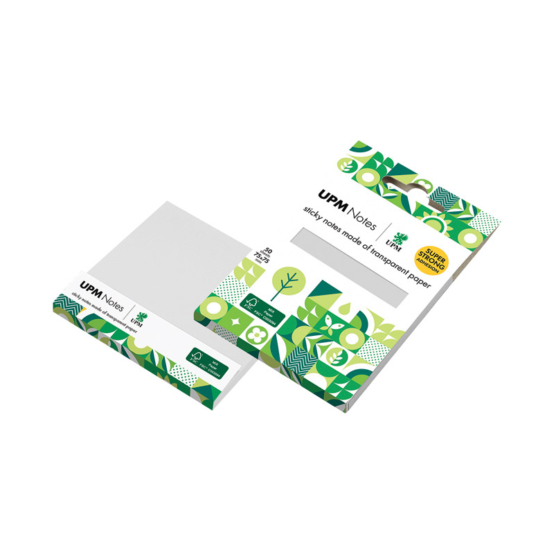 Blok samolepljiv 75x75mm 50L (lepak na 80%) UPM 5654-00 providni papir