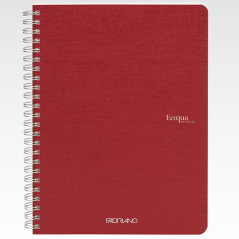 Sveska spirala A5 karo 70L 90g EcoQua Fabriano 19148103 tamno crvena (cherry)