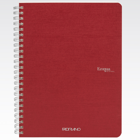 Sveska spirala A5 karo 70L 90g EcoQua Fabriano 19148103 tamno crvena (cherry)