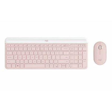 Logitech MK470 Slim Wireless Keyboard and Mouse, Rose - US
