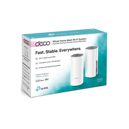 Mrežni mesh sistem TP-LINK DECO E4(3-PACK) Wi-Fi/AC1200/867Mbps/300Mbps/2x LAN/2 antene