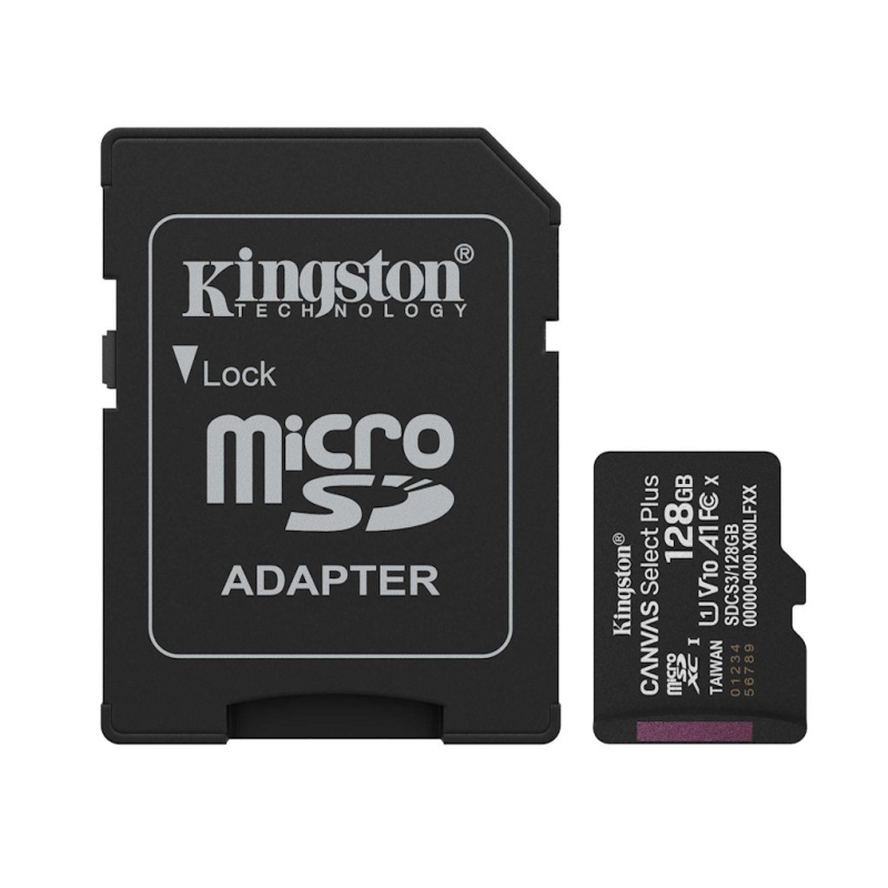 Memorije kartice KINGSTON SDCS3/128GB/microSDXC/128GB/Class10 U1/150MB/s + adapter