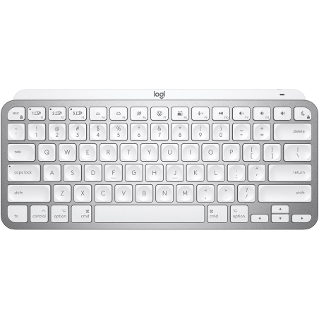 Logitech MX Keys Mini Wireless Illuminated Keyboard - Pale grey - US