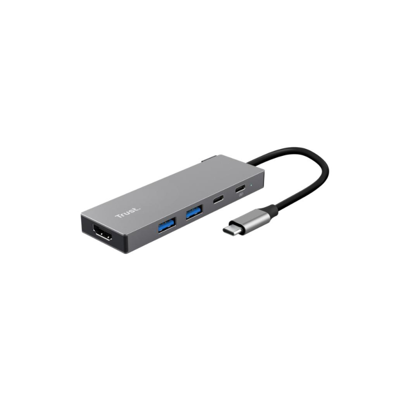 Adapter TRUST DALYX 5-IN-1 MULTIPORT/alu/siva